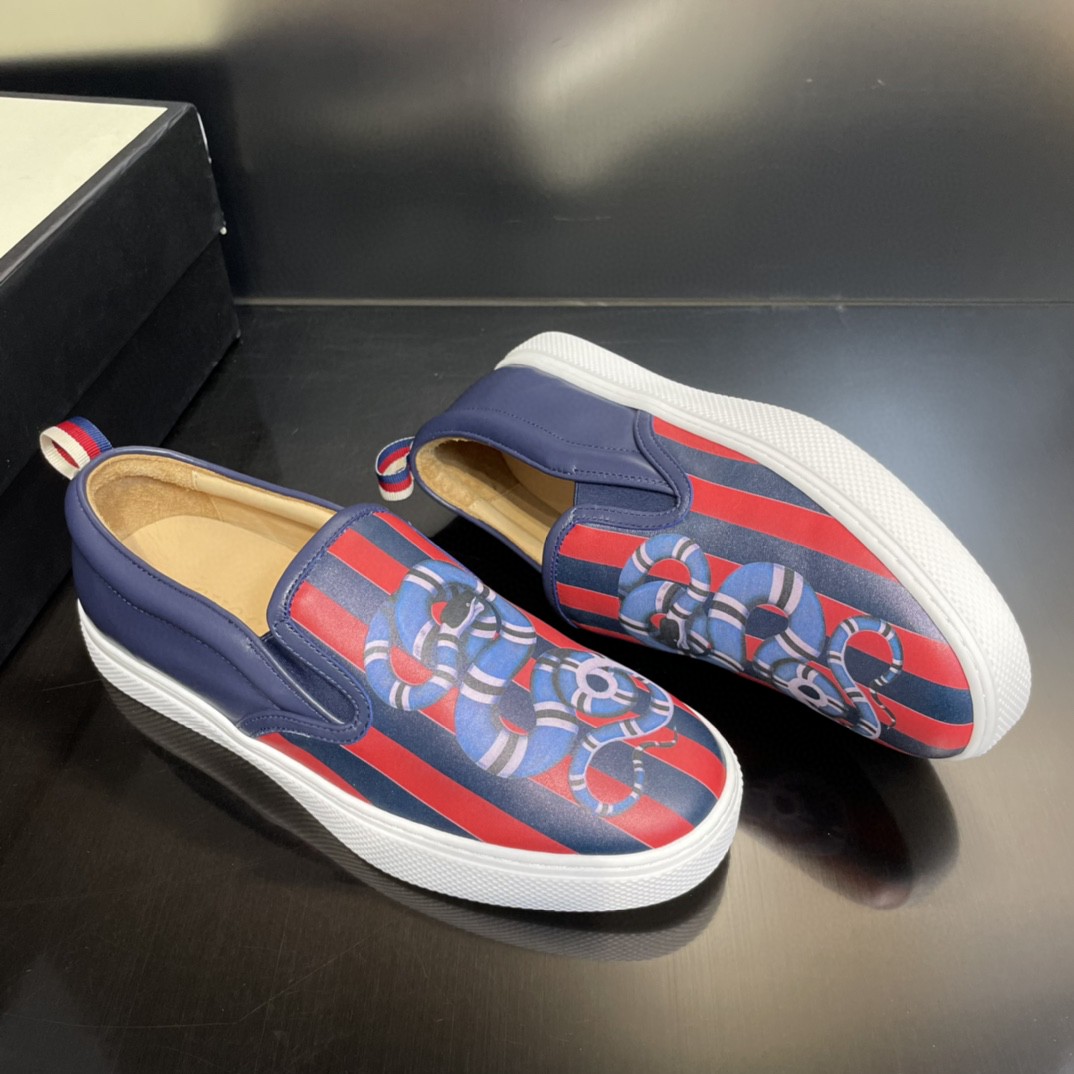 Gvc*1 Men’s Kingsnake Print Slip-On Sneaker Blue For Men 407362