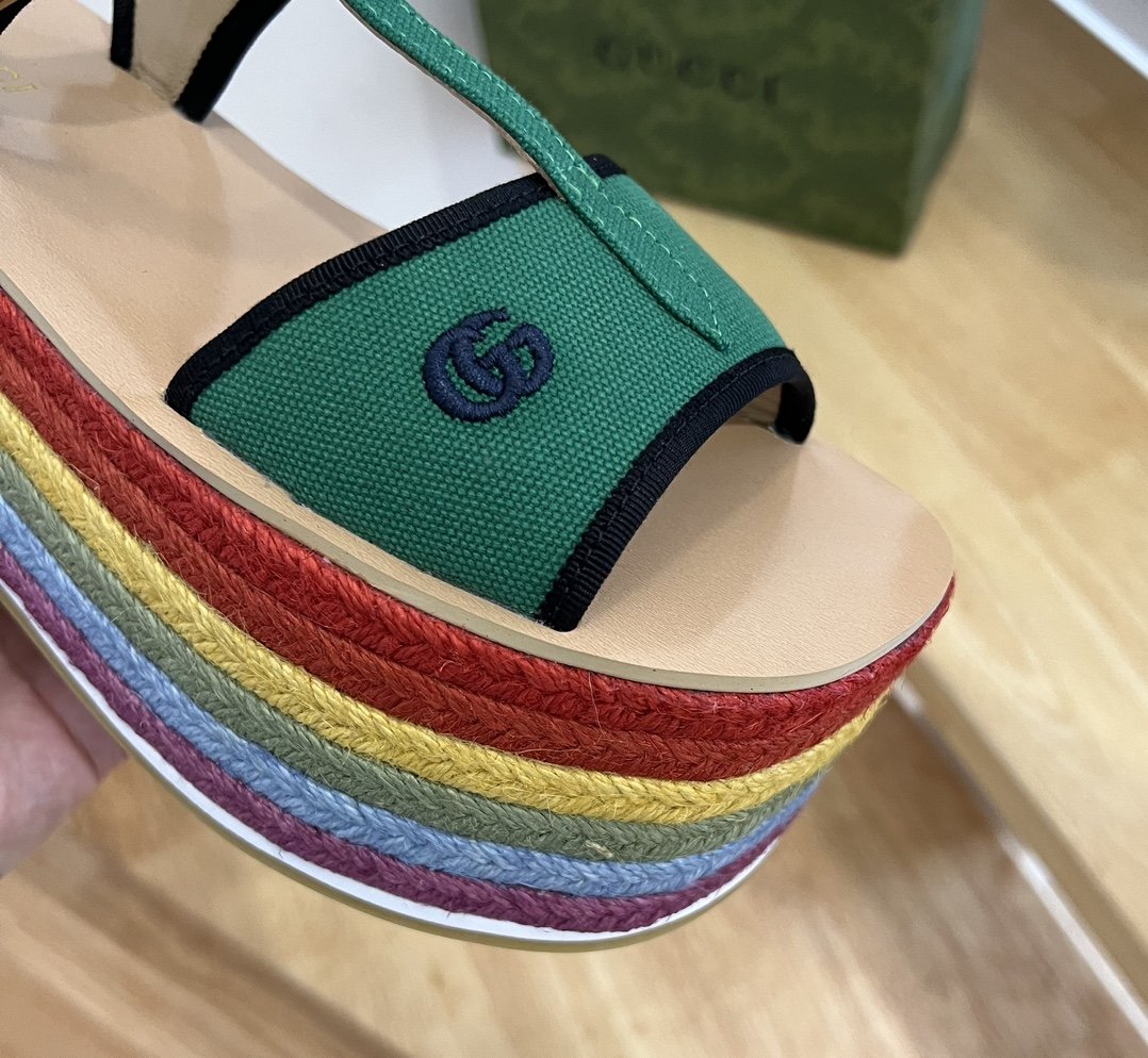 Gvc*1 Women’s Platform Sandal Green For Women GG