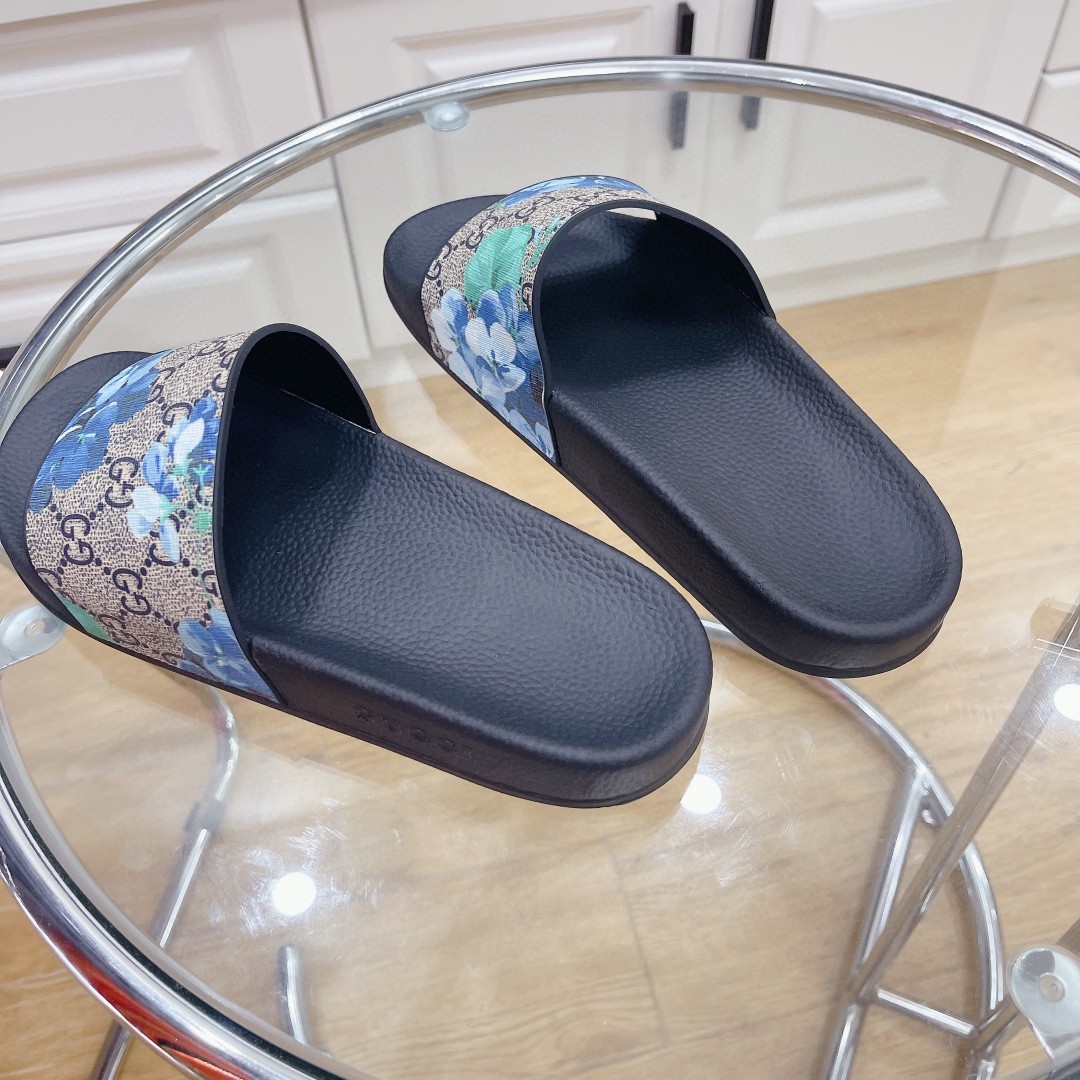 Gvc*1 Men’s Slides Bloom Print Blue For Men 408508 G2200