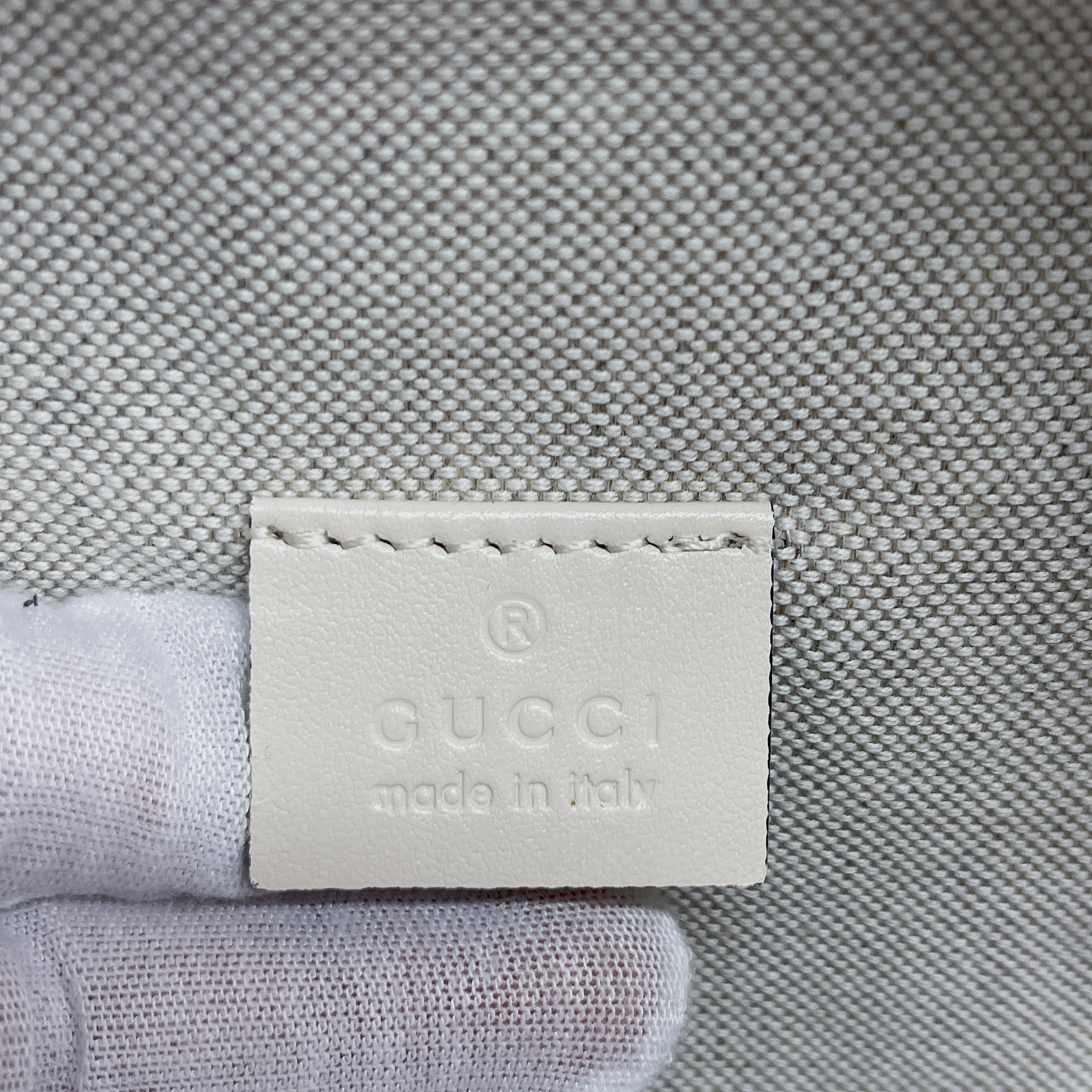 Gvc*1 GG Embossed Belt Bag White GG Embossed For Men  11in/28cm GG