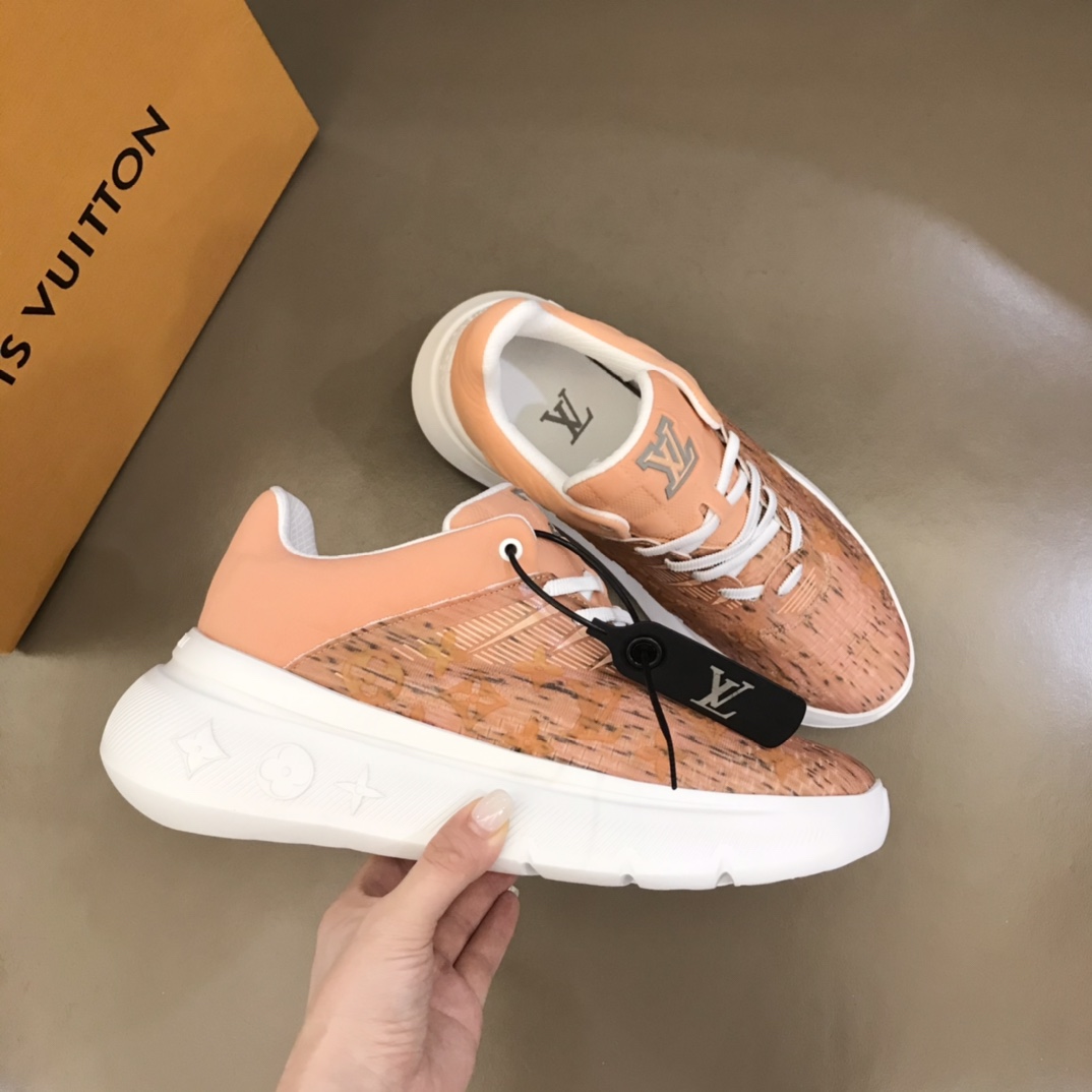 L0vis Vuittion Show Up Sneaker Orange  For Men LV