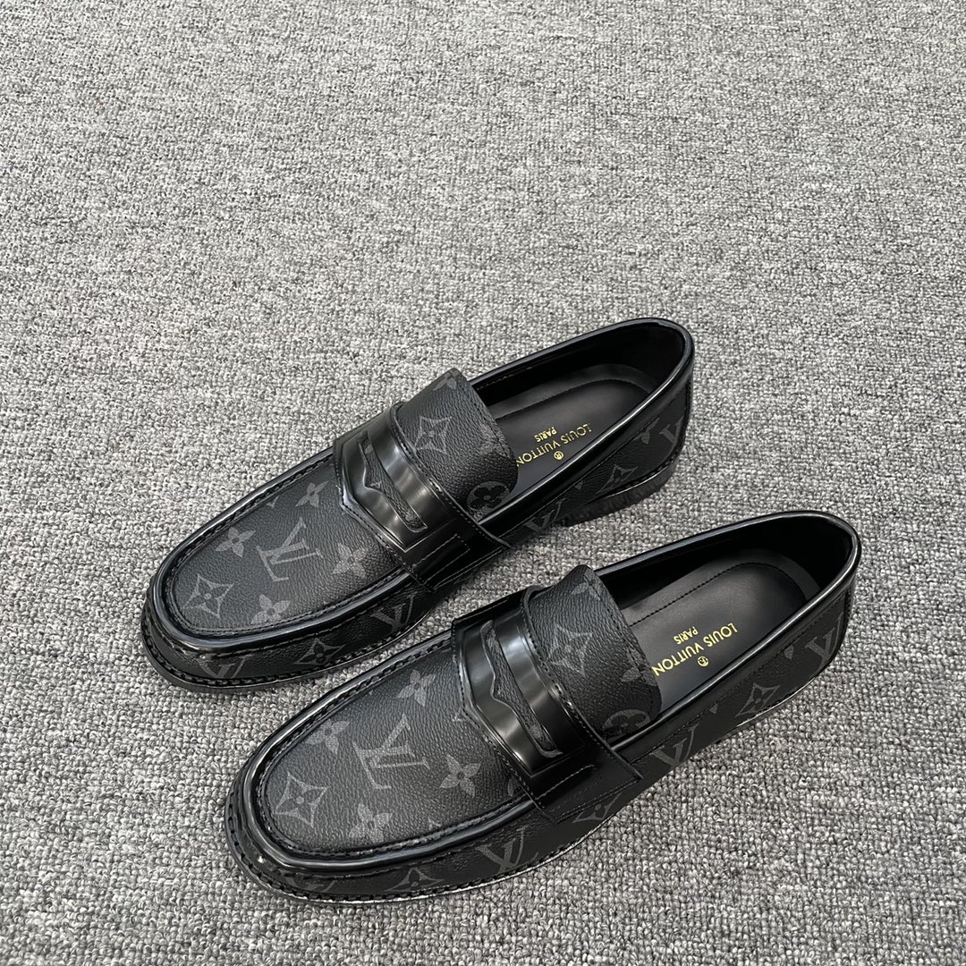 L0vis Vuittion LV Loafer Black For Men LV
