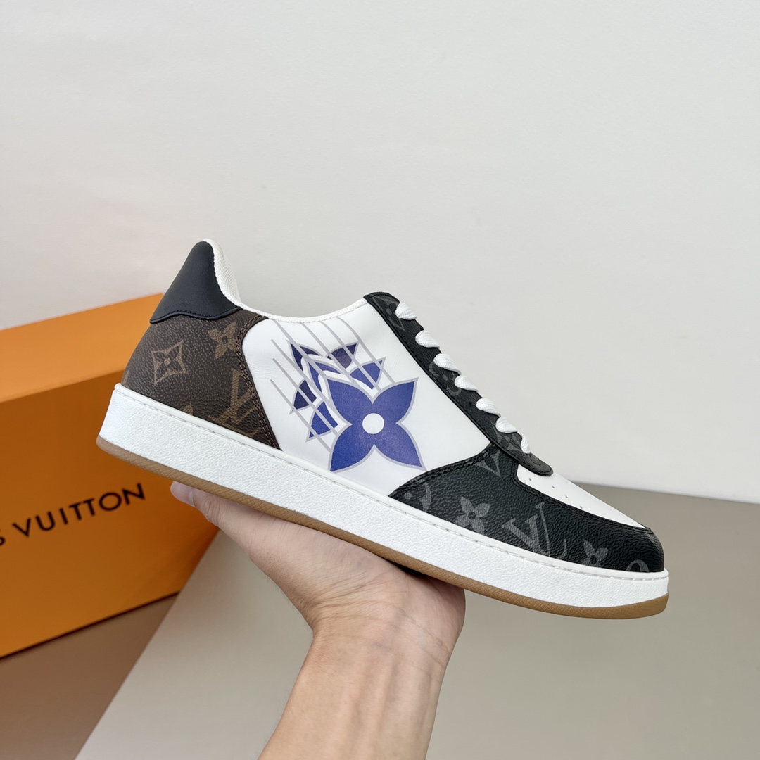L0vis Vuittion Rivoli Sneaker Black And White For Men LV