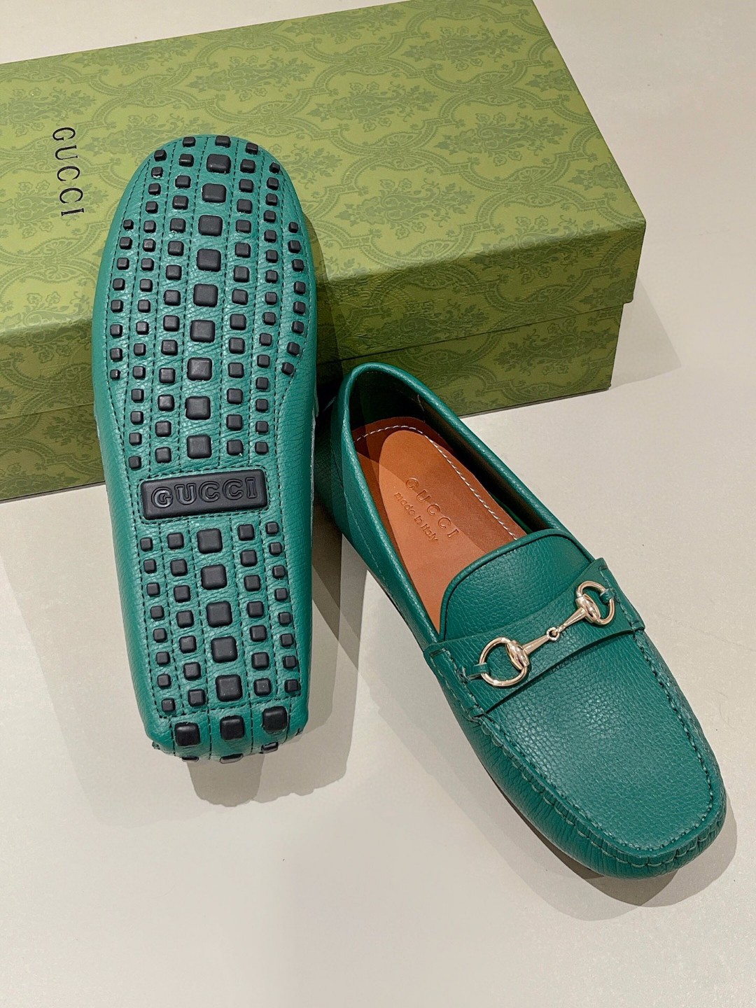 Gvc*1 Men’s Horsebit Driver Green For Men 674254 UDU00 3120