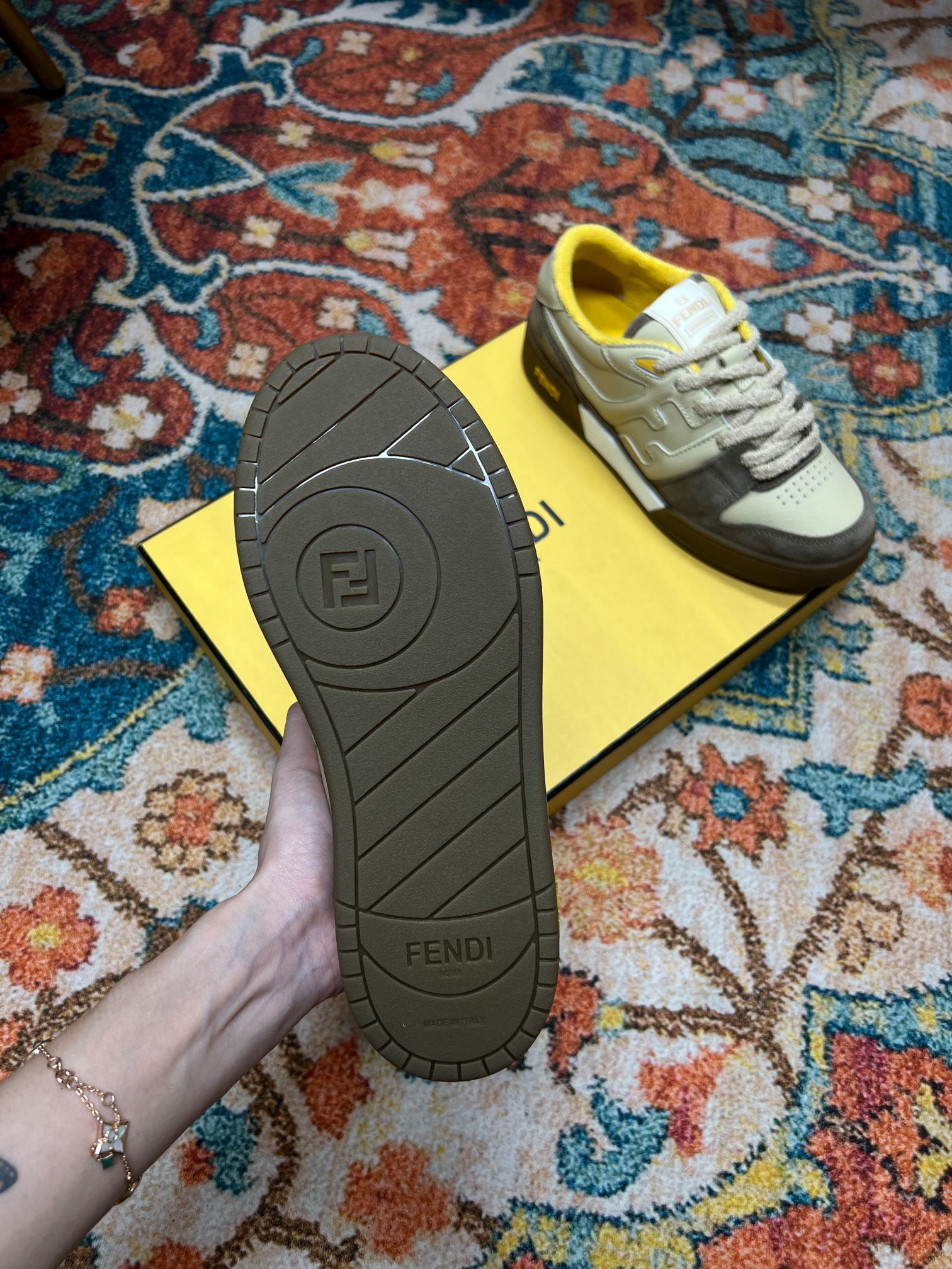 F**di Match Low Tops In Beige For Women 8E8252AHH2F1FHU