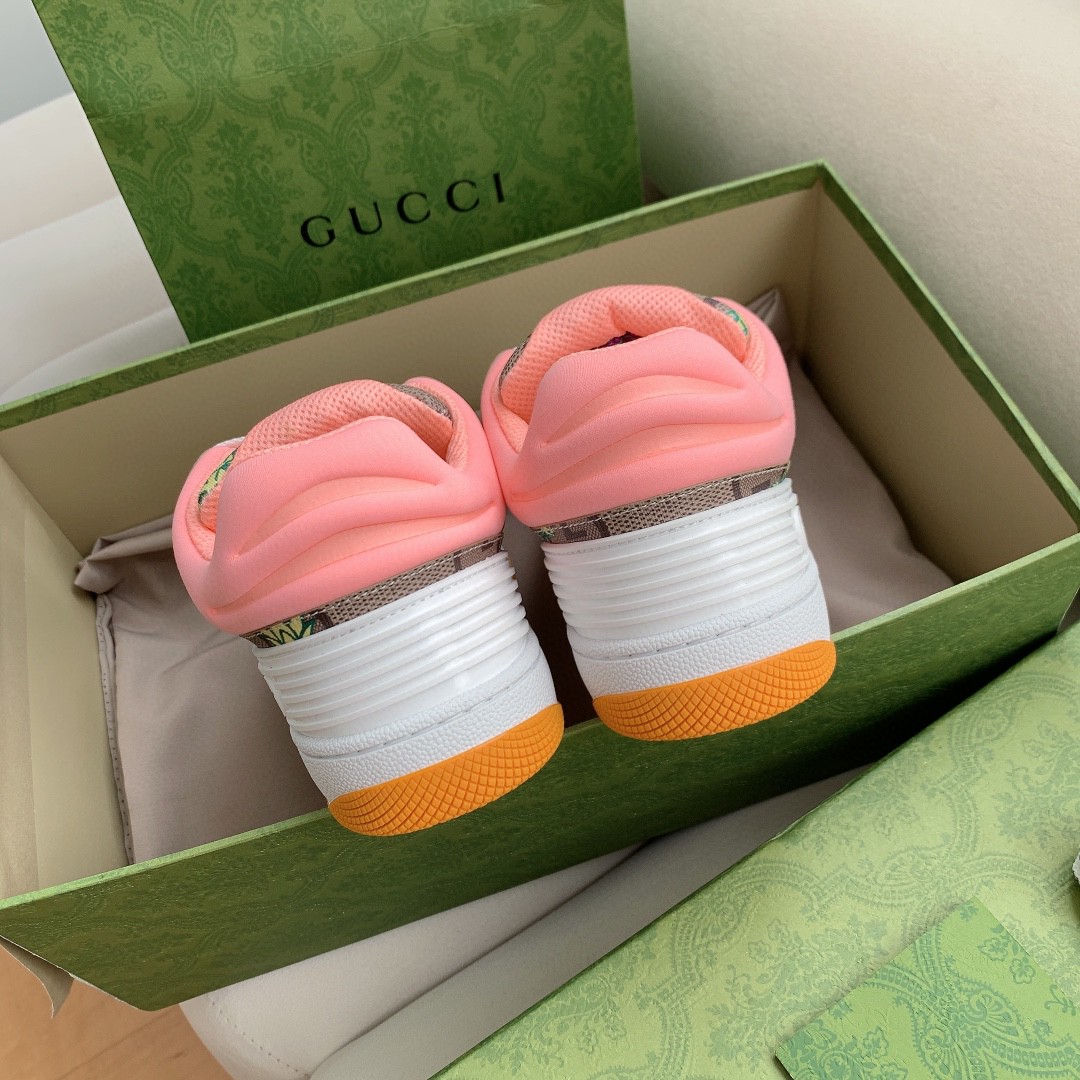 Gvc*1 Men’s Basket Sneaker Print Pineapple Brown Pink For Men ‎661301