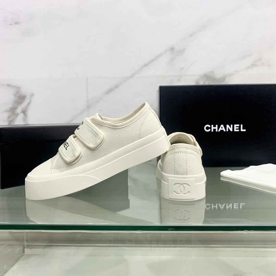 Ch**el Women’s Ch**el Velcro Sneaker White For Women