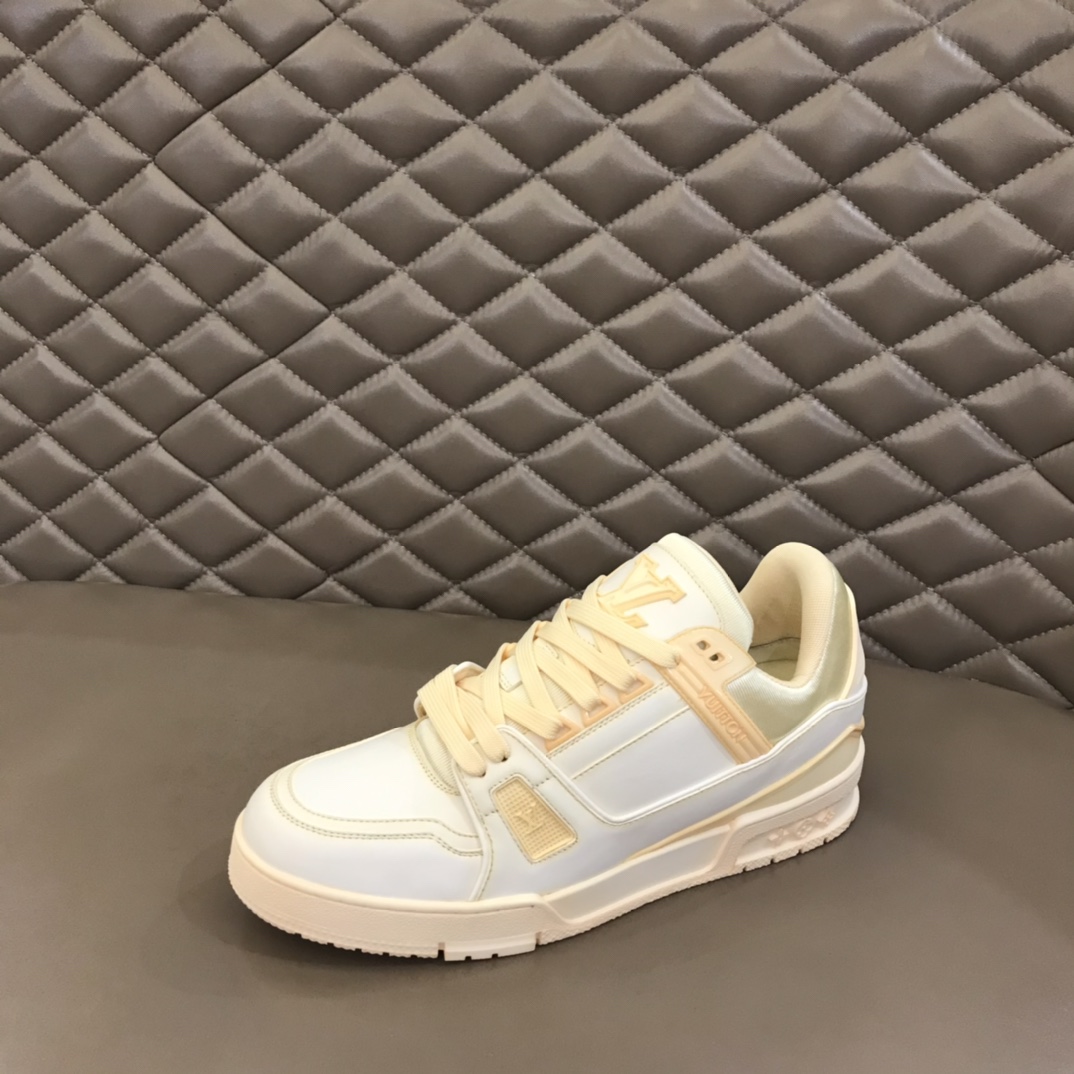 L0vis Vuittion LV Trainer Sneaker Yellow For Men LV