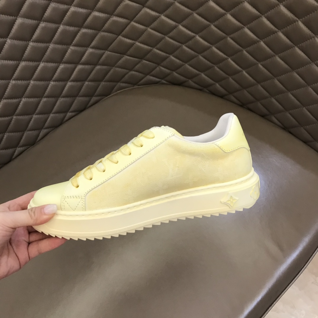 L0vis Vuittion Time Out Sneaker Yellow For Men LV