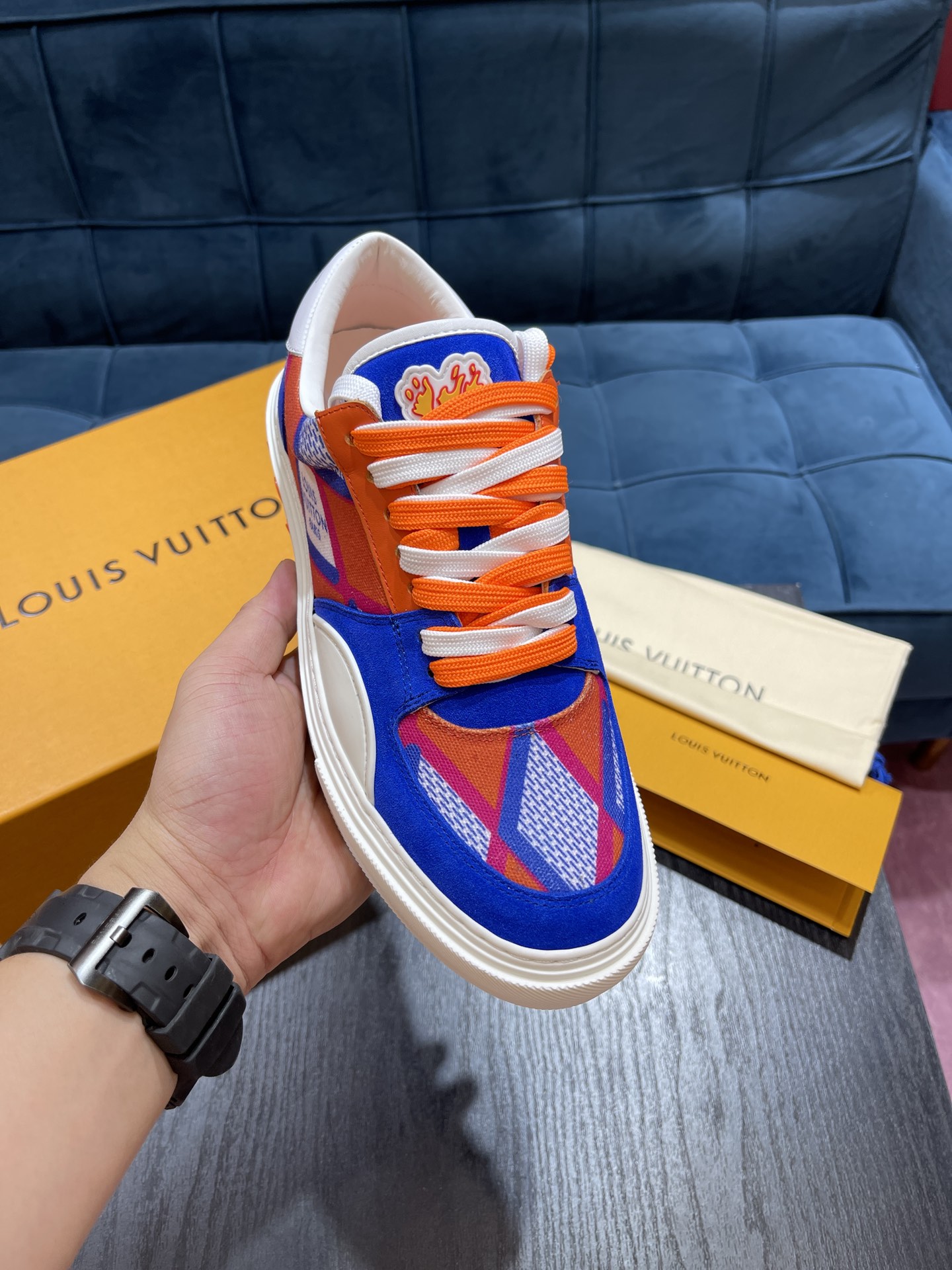 L0vis Vvtt0n LV Ollie Richelieu Orange For Men LV 1AAHQF