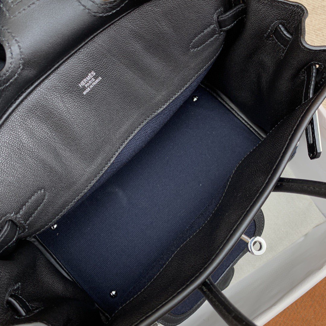 H**me5 Birkin Cargo 25 Dark Blue, SIlver Toned Hardware Bag For Women, Women’s Handbags, Shoulder Bags 9.8in/25cm