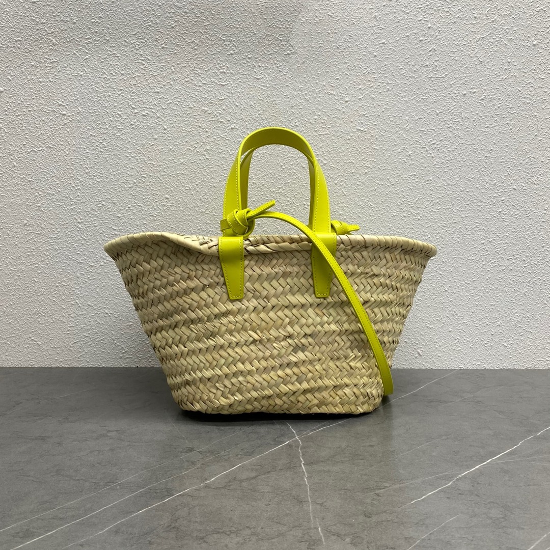 Ce1i*e Teen Triomphe Ce1i*e Classic Panier In Palm Leaves And Lizard Yellow For Women 8in/20cm 194004EH4.11CT