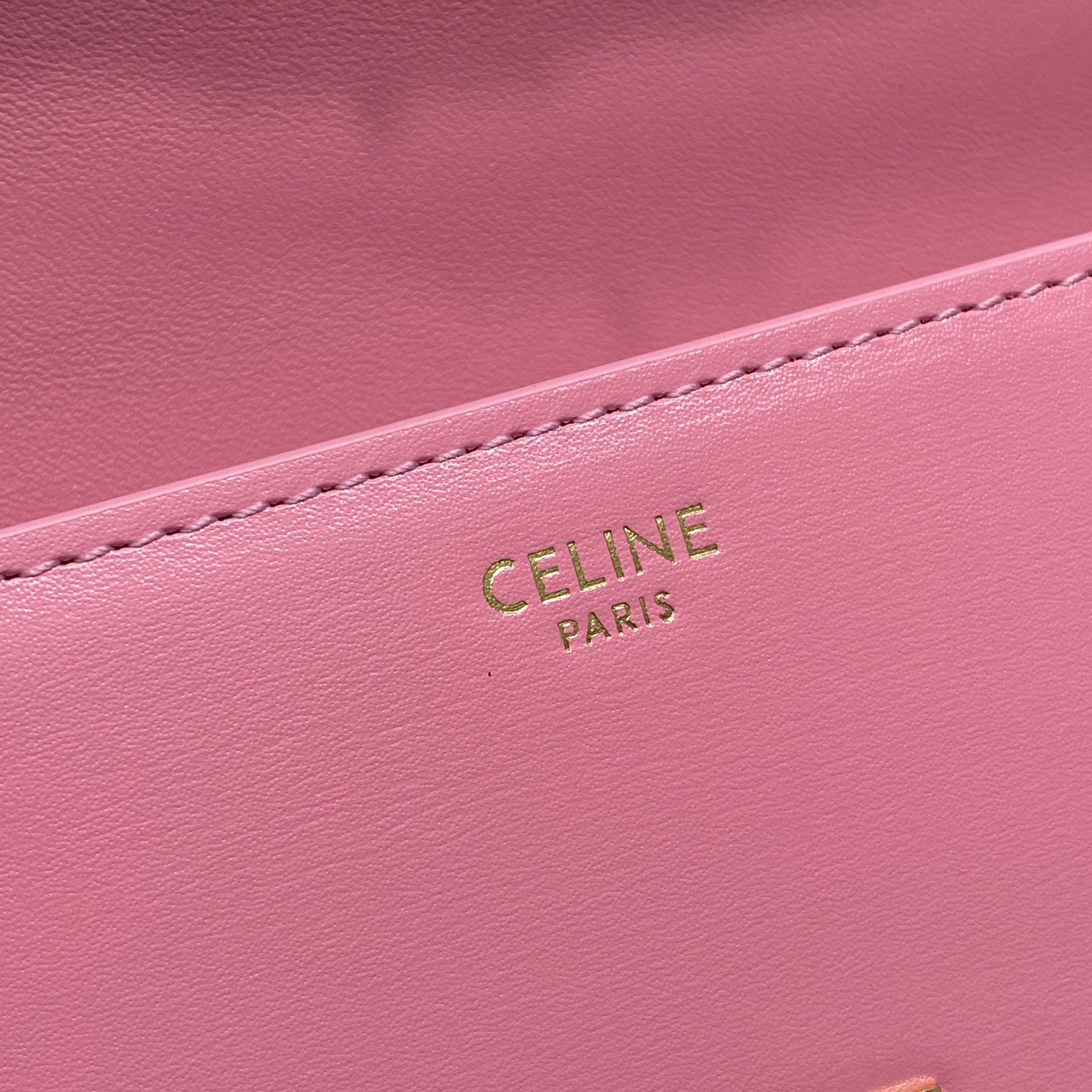 Ce1i*e Chain Shoulder Bag Triomphe Pink For Women 8in/20.5cm