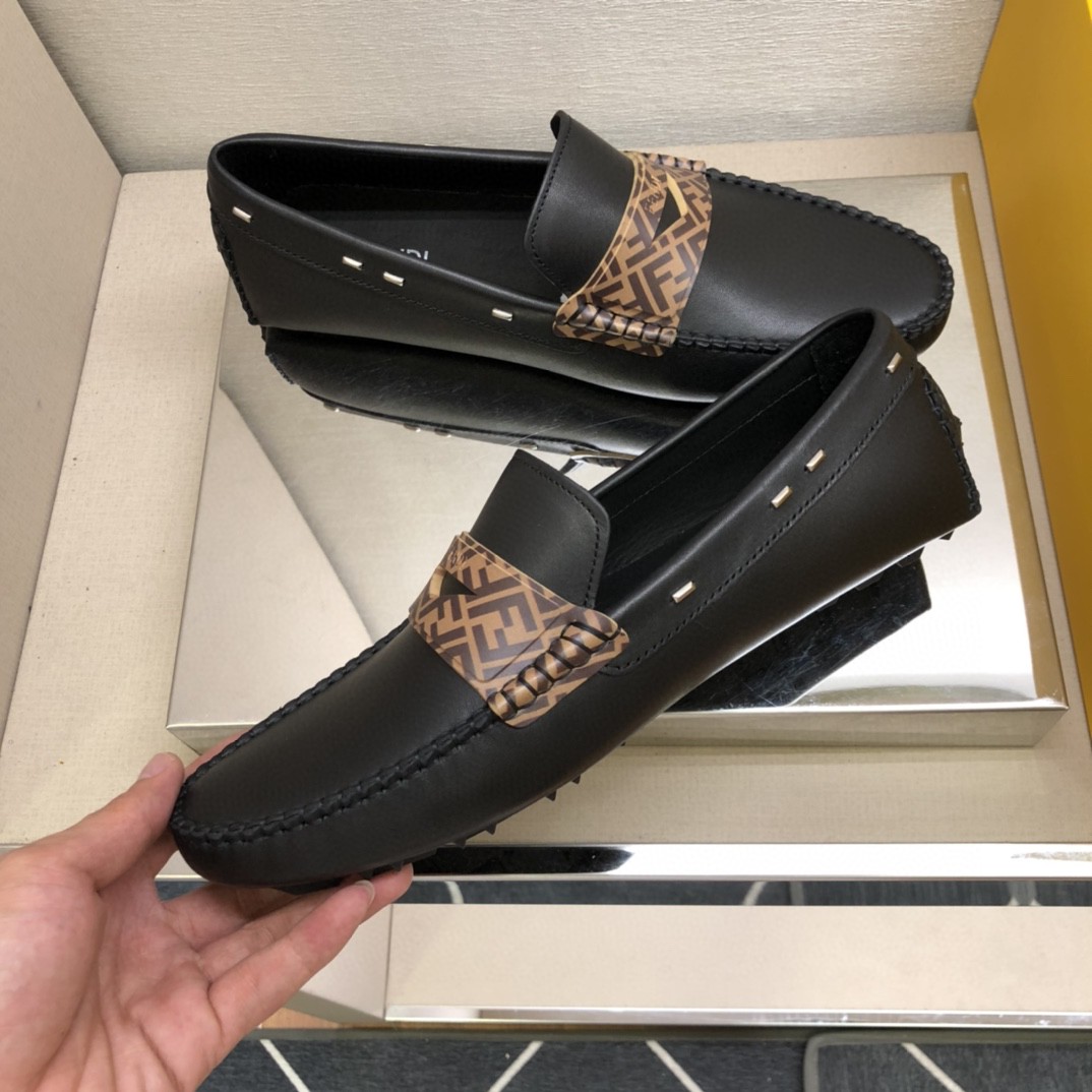 F**di Force Black Loafers For Men 7D1473