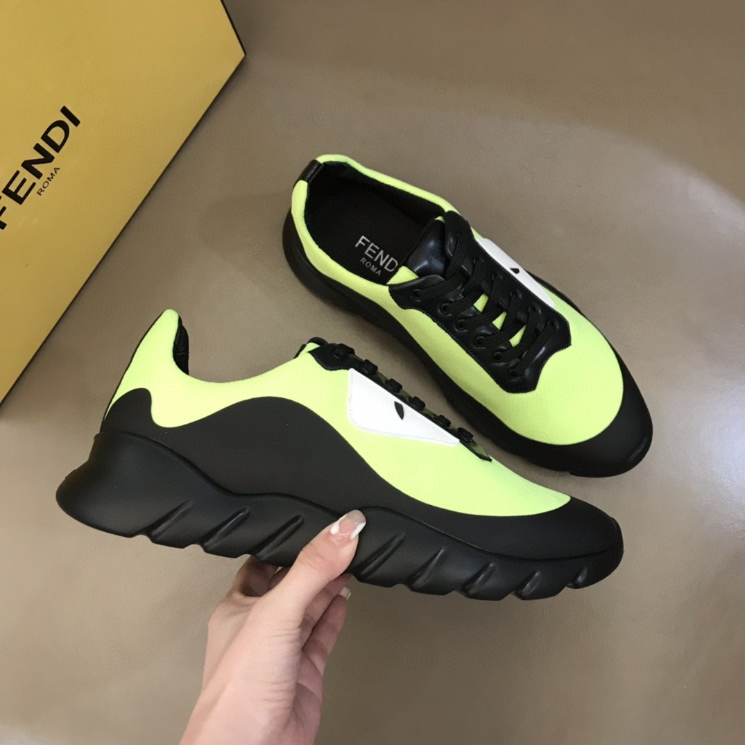 F**di Force Low Tops Sneakers Glow Green For Men
