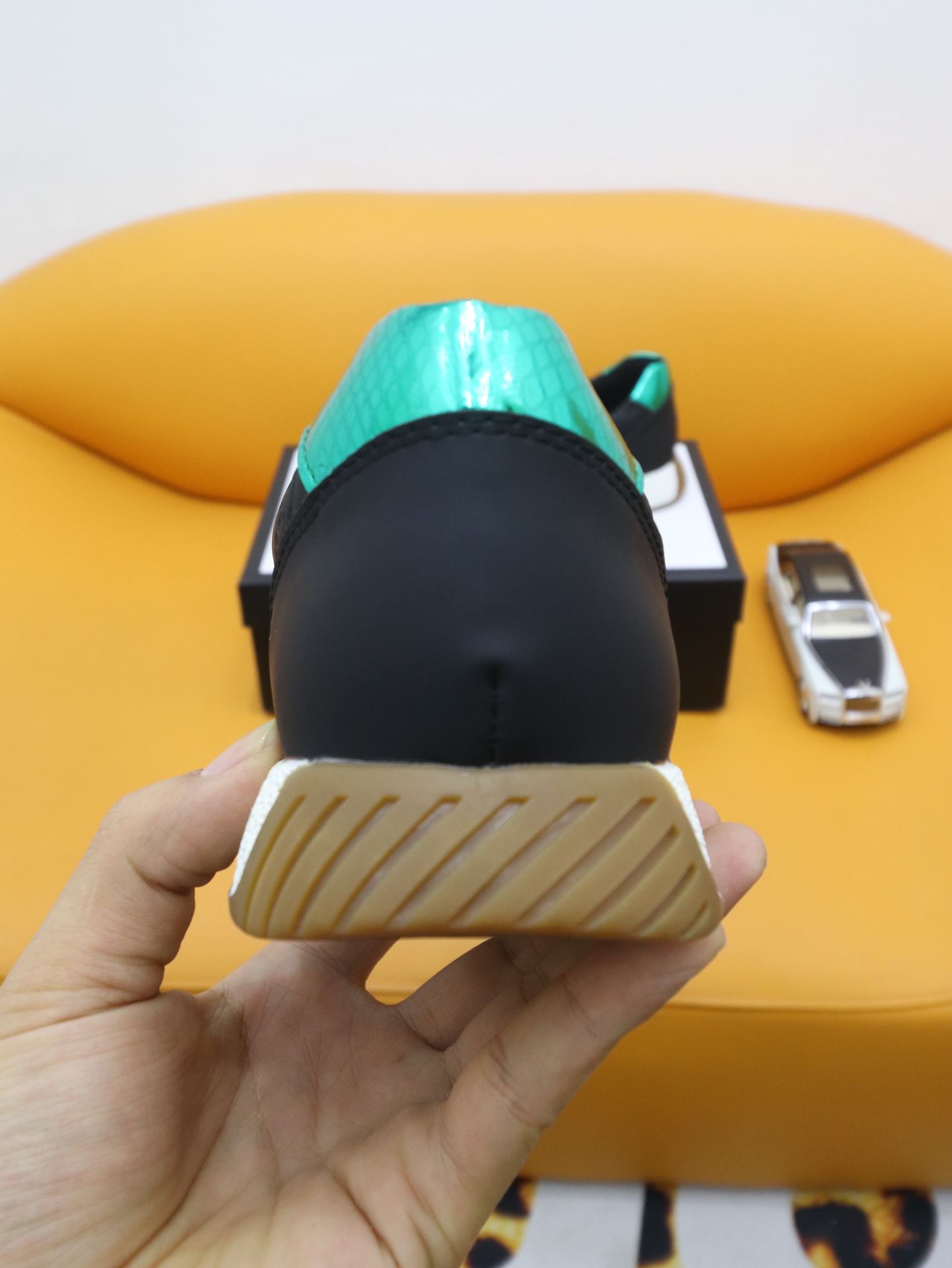 Gvc*1 Men’s GG Embossed Sneakers With Web Ketion Black For Men