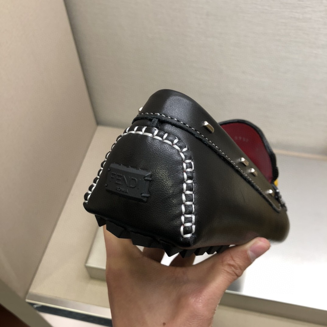 F**di Force Black Loafers For Men