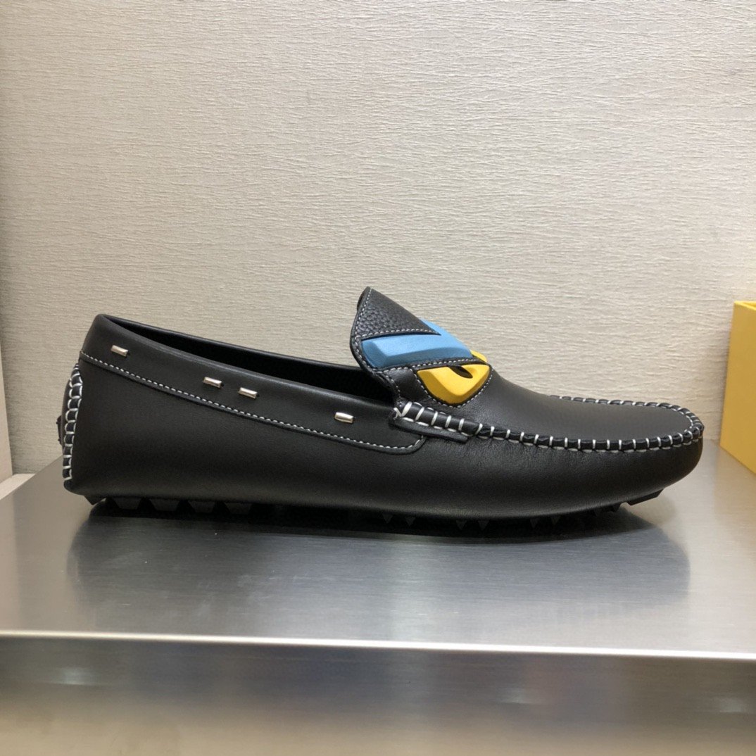 F**di Force Black Loafers For Men