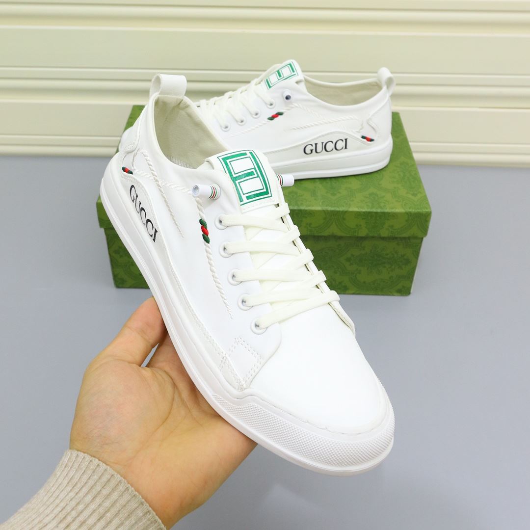 Gvc*1 Men’s Sneakers With Twisted Rope Embroidered White For Men