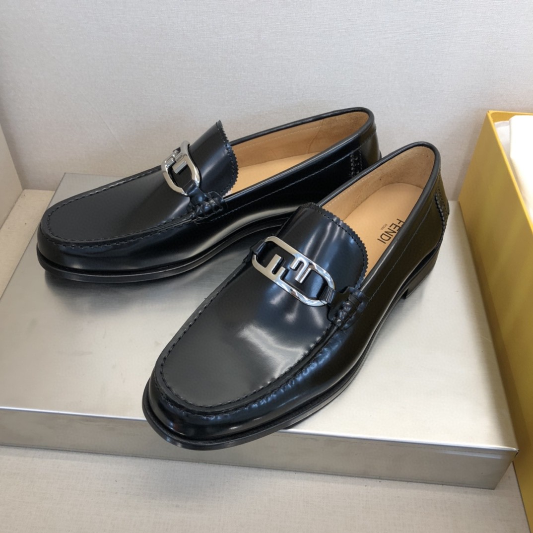 F**di Force Black Loafers For Men