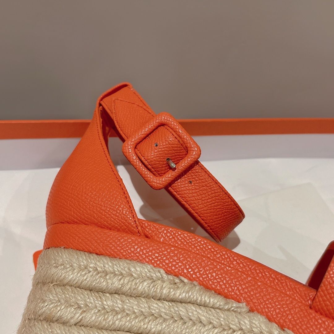 H**me5 Doll 40 Espadrilles Orange For Women 1.6in/4cm