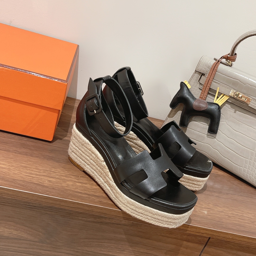 H**me5 Doll 40 Espadrilles Black For Women 1.6in/4cm