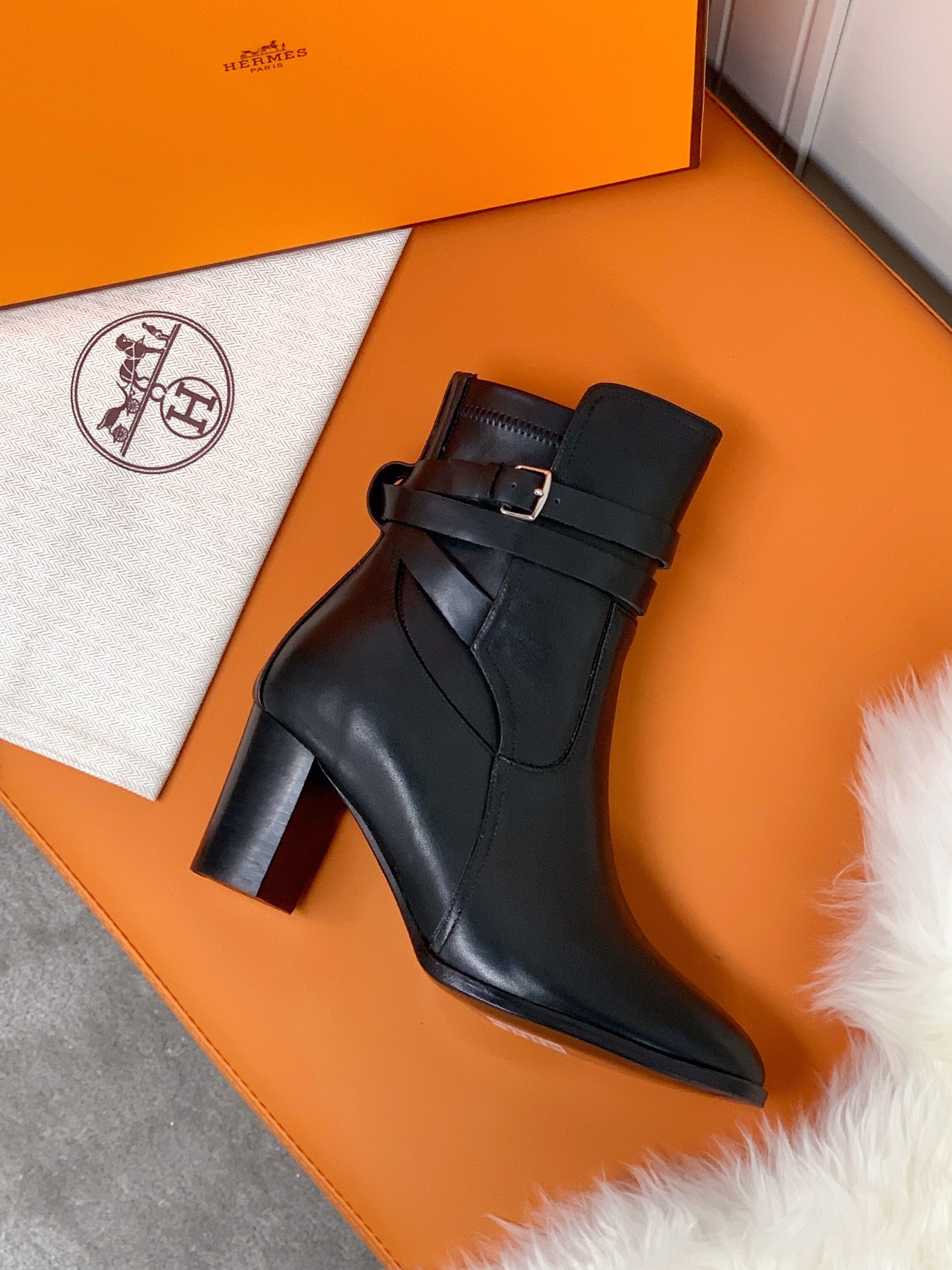 H**me5 Frenchie 70 Ankle Boots Black For Women 2.8in/7cm