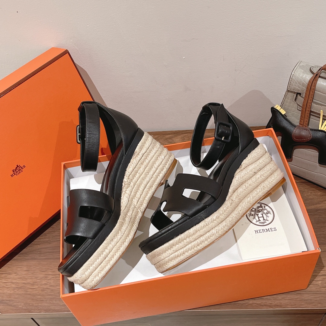 H**me5 Doll 40 Espadrilles Black For Women 1.6in/4cm