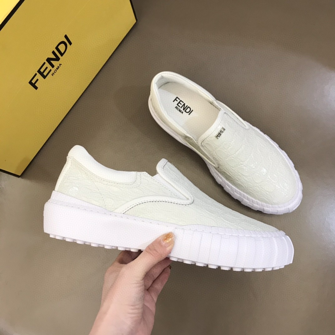 F**di Force Slip On Sneakers White For Men 7E1454