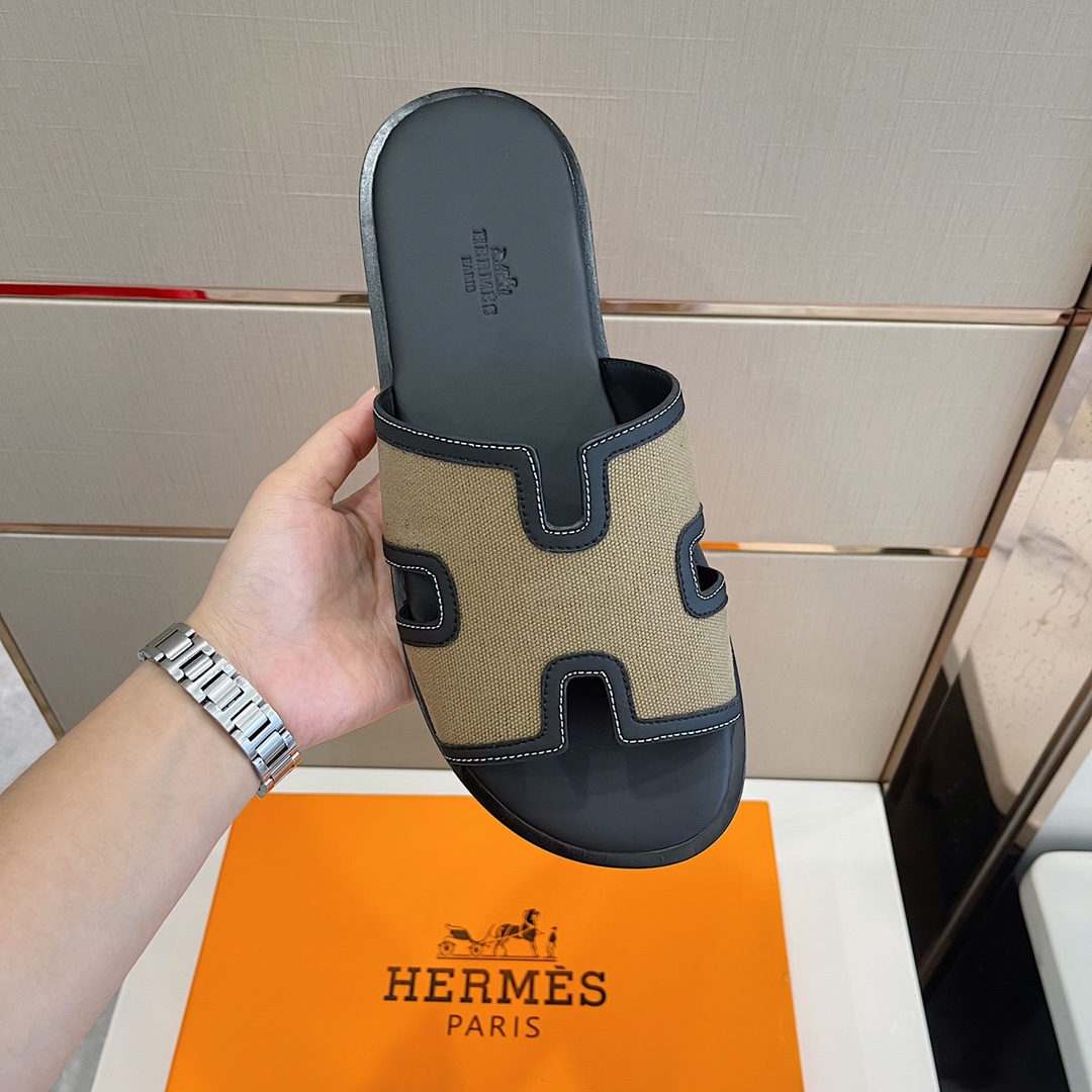 H**me5 Izmir Sandal Black And Beige For Men