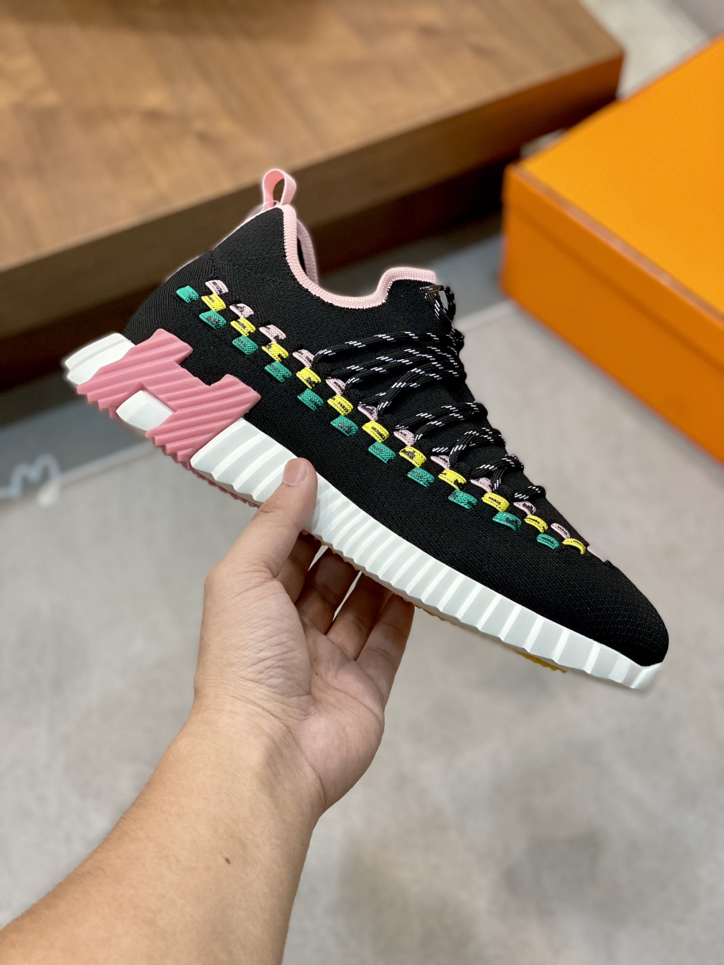 H**me5 Sneakers Flex Black And Pink For Men