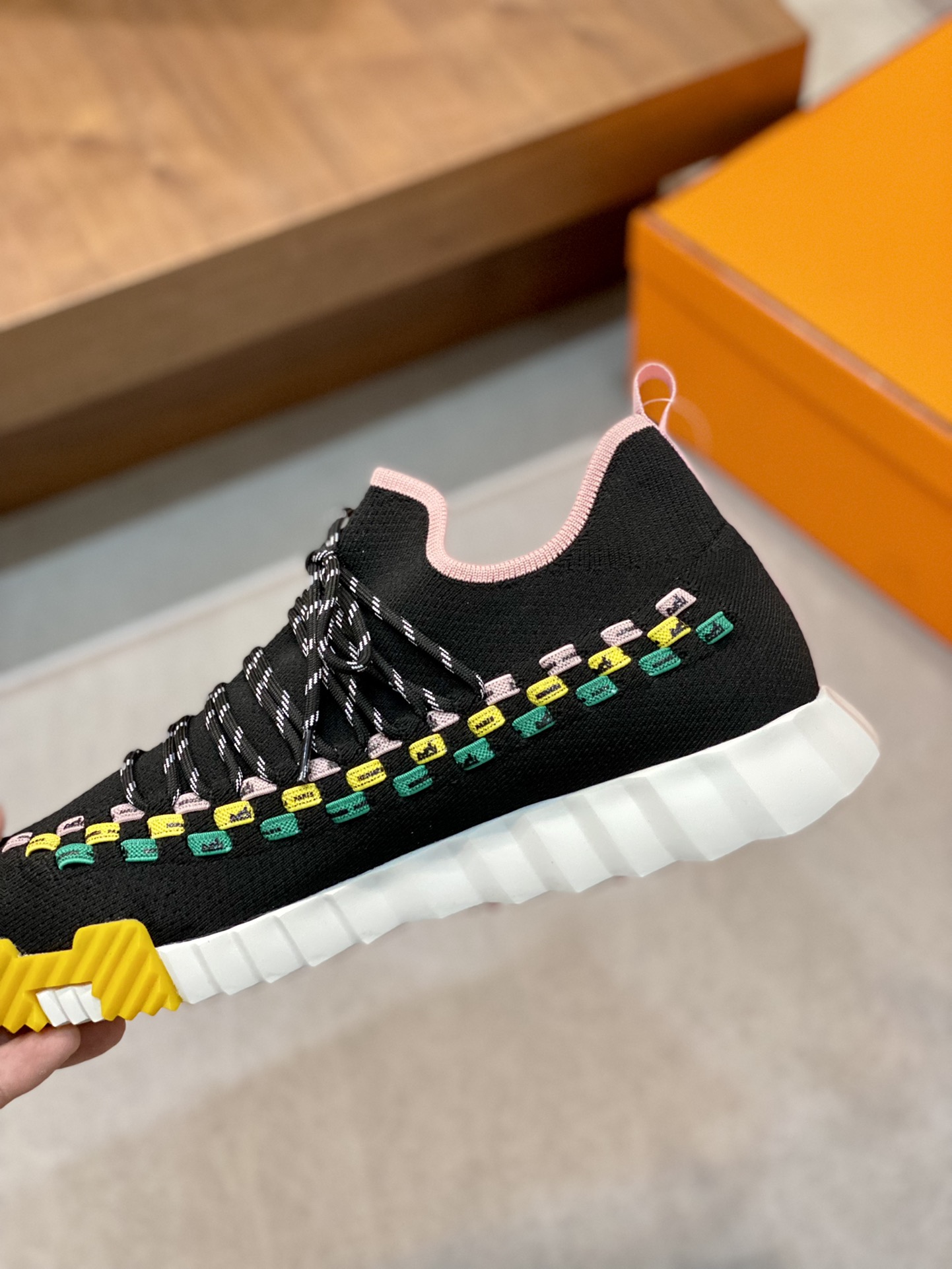 H**me5 Sneakers Flex Black And Pink For Men