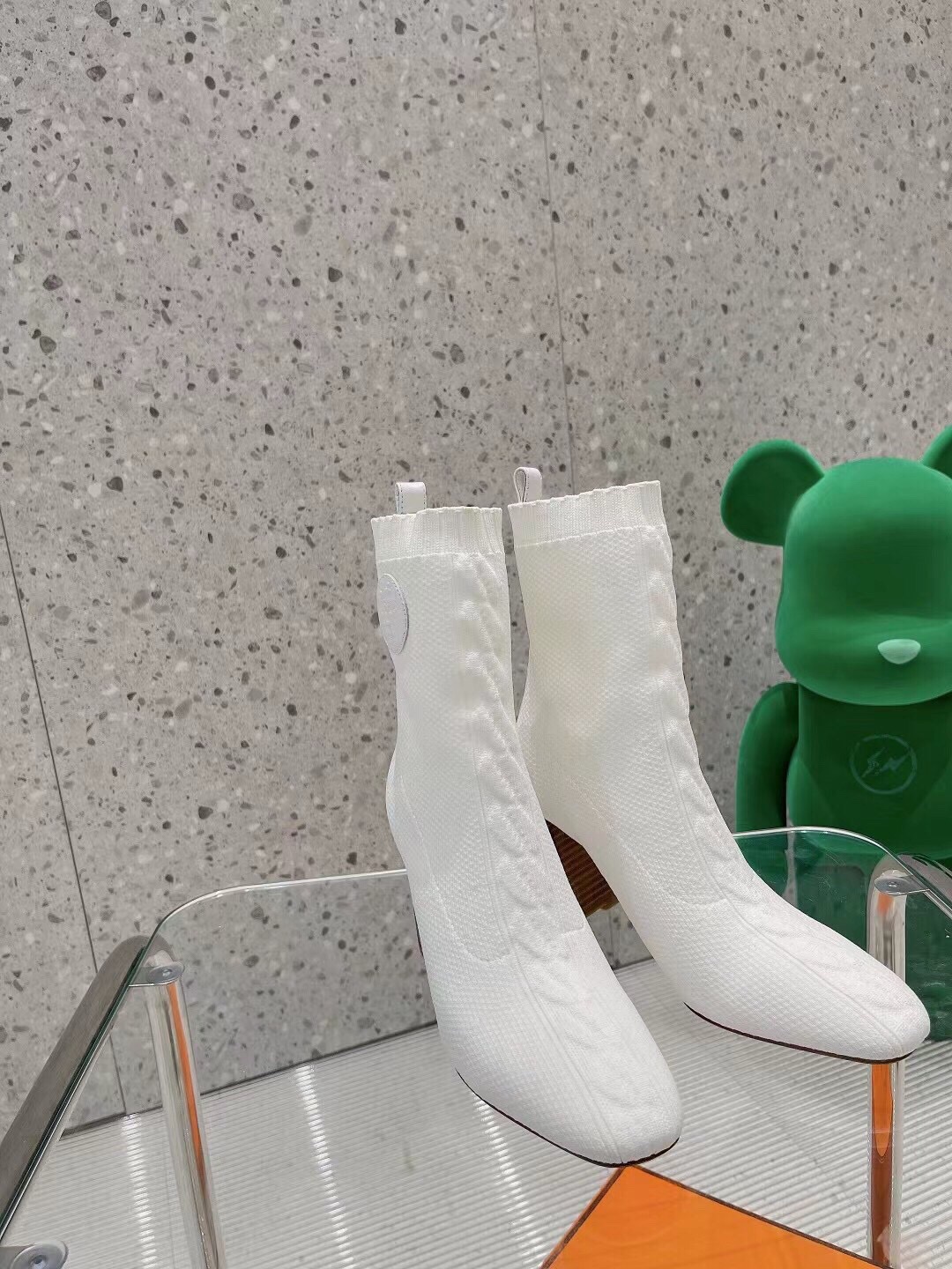 H**me5 Volver 90 Ankle Boots White For Women 3.5in/9cm