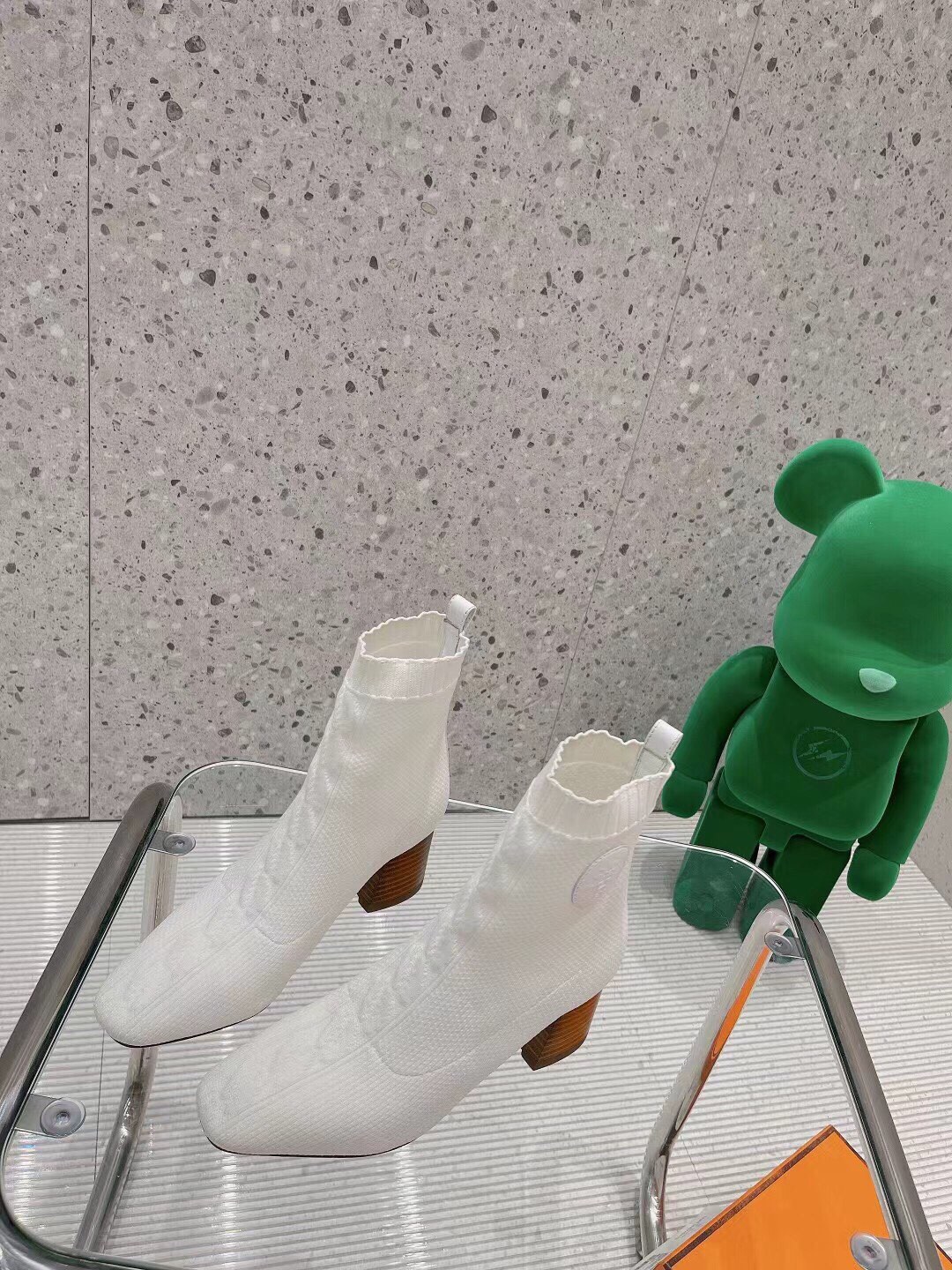 H**me5 Volver 60 Ankle Boots White For Women 2.4in/6cm